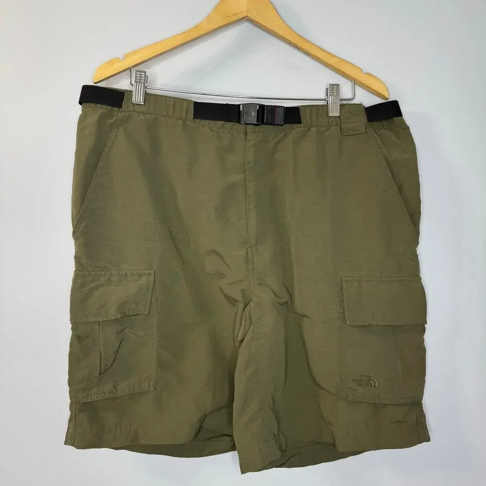 The North Face Mens Cargo Nylon Shorts Outdoor Hiking Belted Men's XL